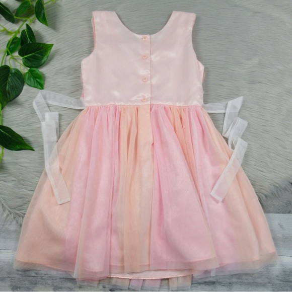 JONA MICHELLE Pink Floral Rosette Tulle Tutu Dress Ballerina Flower Girls Size 7 - Picture 5 of 12